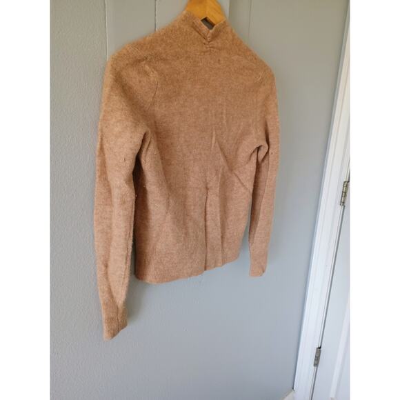 Banana Republic Aire Wrap-Front Sweater wool blend tan beige ballet Core neutral - Picture 6 of 10